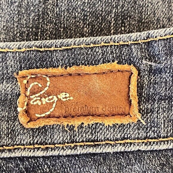 Paige Womens Size 24 Roxie Crop Blue Jeans Dark Wash Denim Low Rise Made in USA - Picture 6 of 9